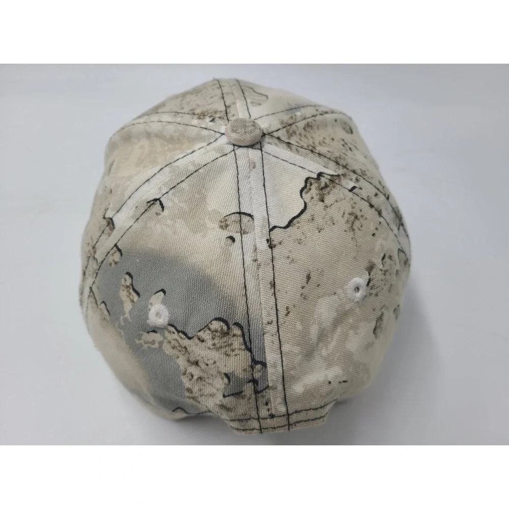 Cabelas Tundra Camo Snapback Hat Cap‎ Snow Outdoors Winter Men Women White Gray